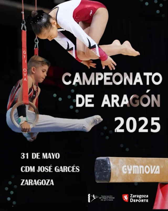 #GAM #GAF 🤸🏽‍♂️🤸‍♀️🤸🏼 Este próximo sábado 31 tenemos una cita con la gimnasia artística masculina y femenina en el pabellón José Garcés. Ahí se celebrará el Campeonato de Aragón donde competirán los mejores gimnastas de nuestra comunidad.

¡Os esperamos! 

#somosFAG